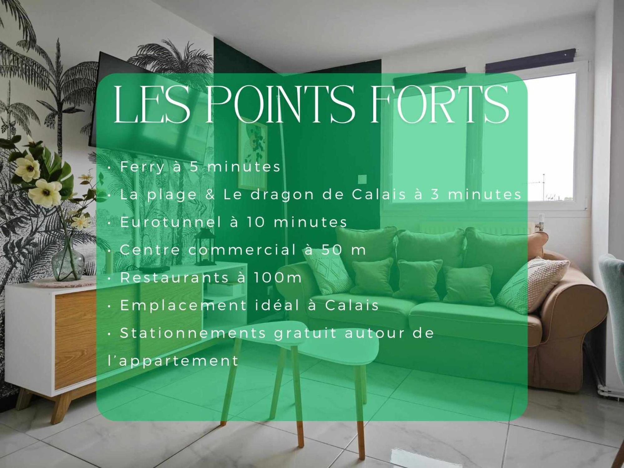 Calais Plage-Gare Appartement Elegant Tout Equipe Екстер'єр фото