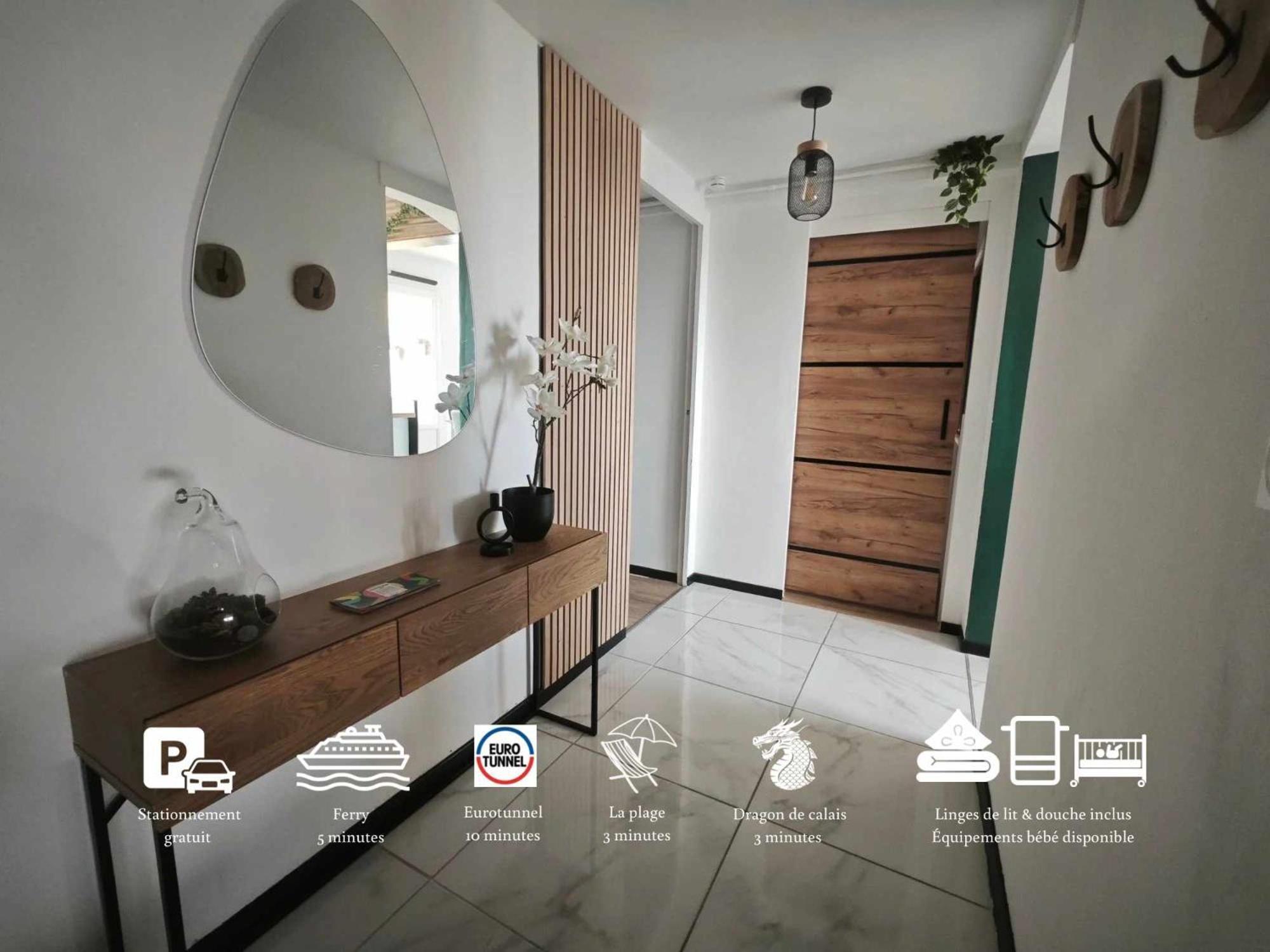 Calais Plage-Gare Appartement Elegant Tout Equipe Екстер'єр фото